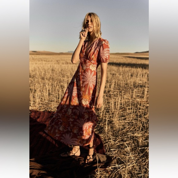 Zara Dresses & Skirts - Zara printed midi dress ZW collection